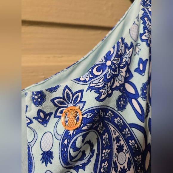 Simply Southern Paisley Turtle Print Ruffle Tiered Side Cutout Maxi Dress NWT - Picture 3 of 12